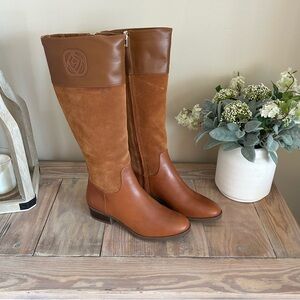 Taryn Rose Caramel Knee-High Leather Boots 👢🆕